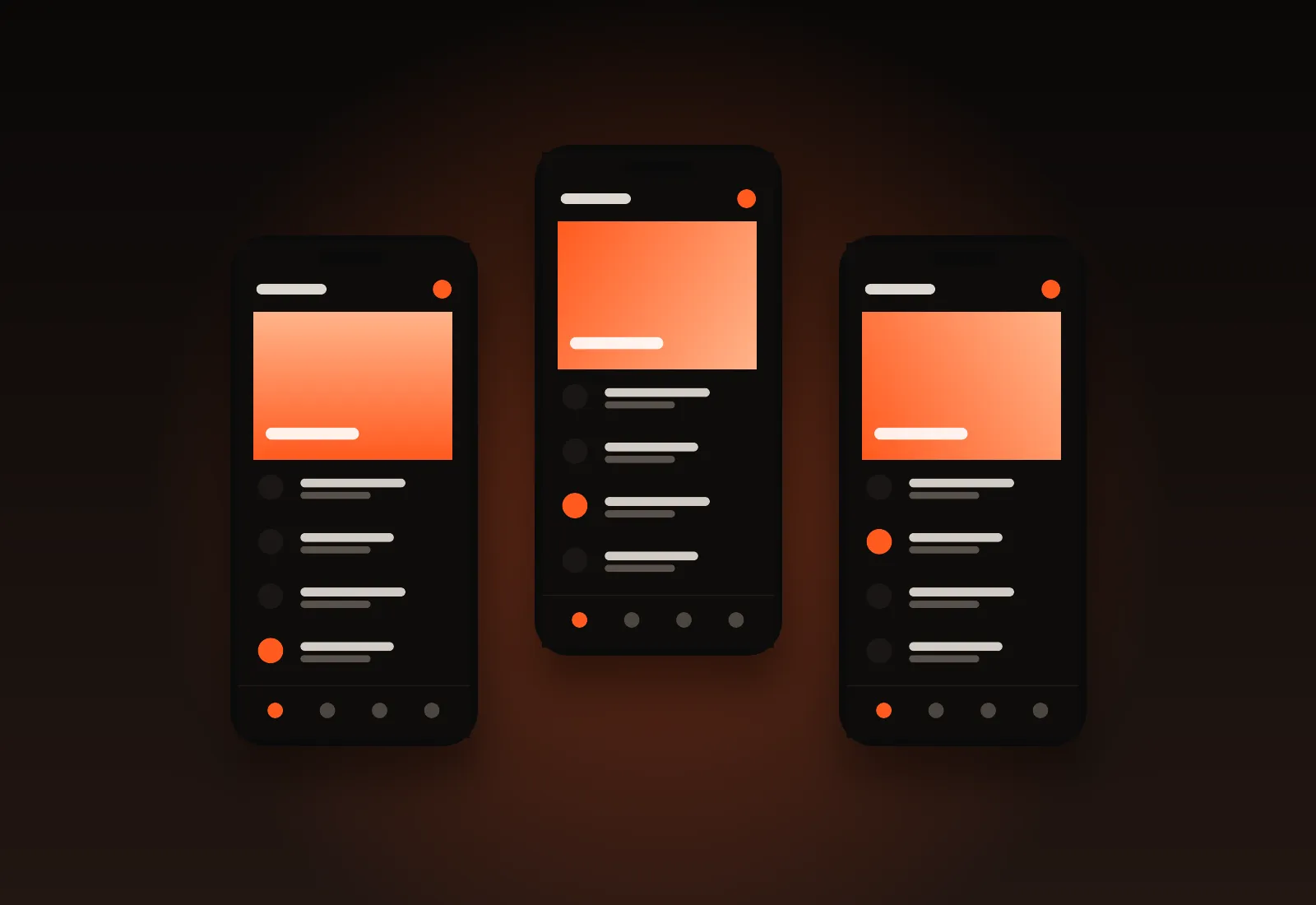Mobile screens from the creative technology brand project
