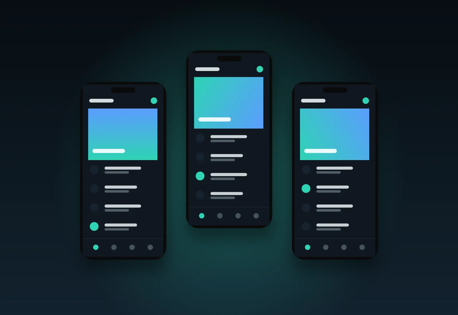 Mobile screens from the ai saas website project