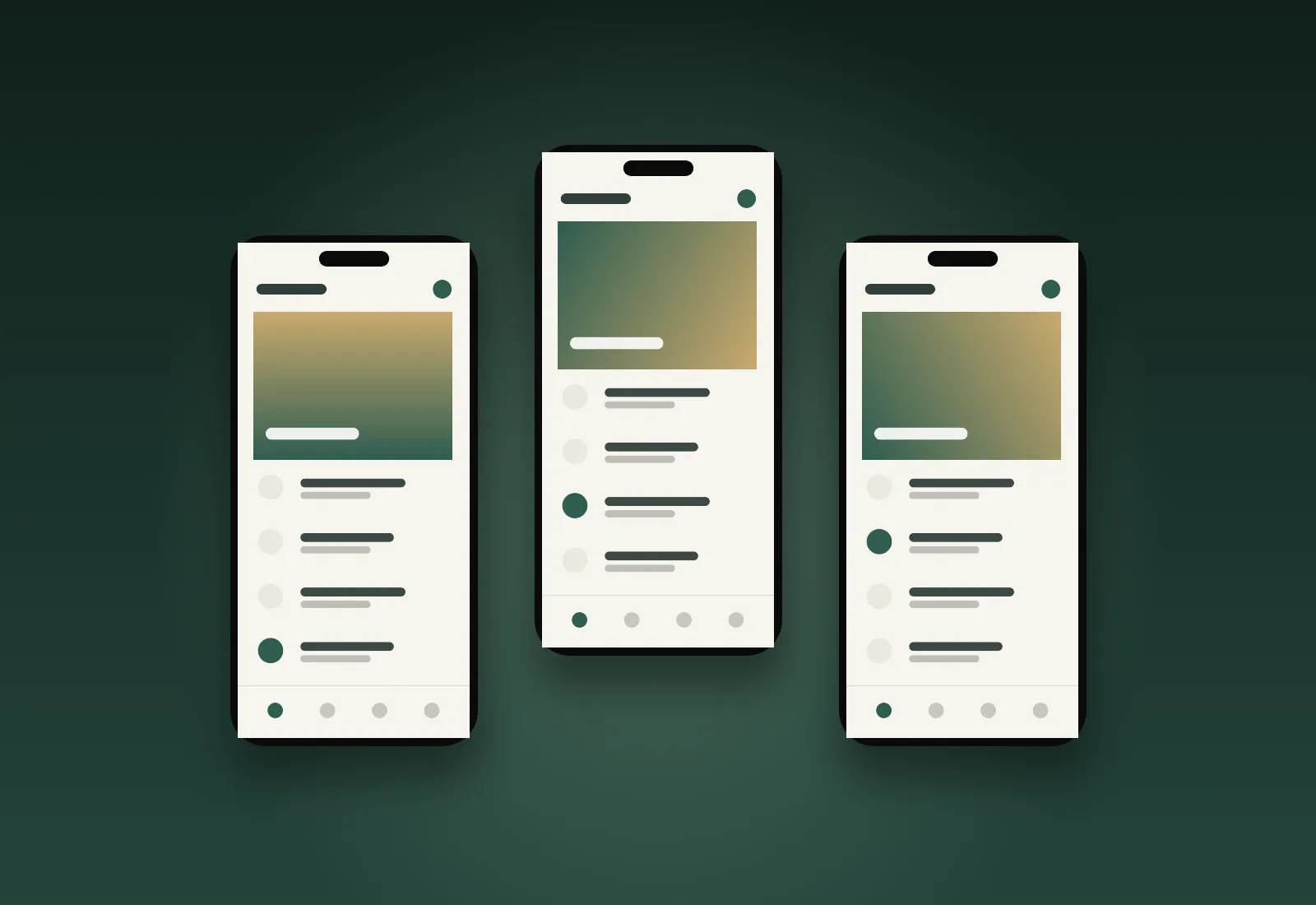 Mobile screens from the professional services website project